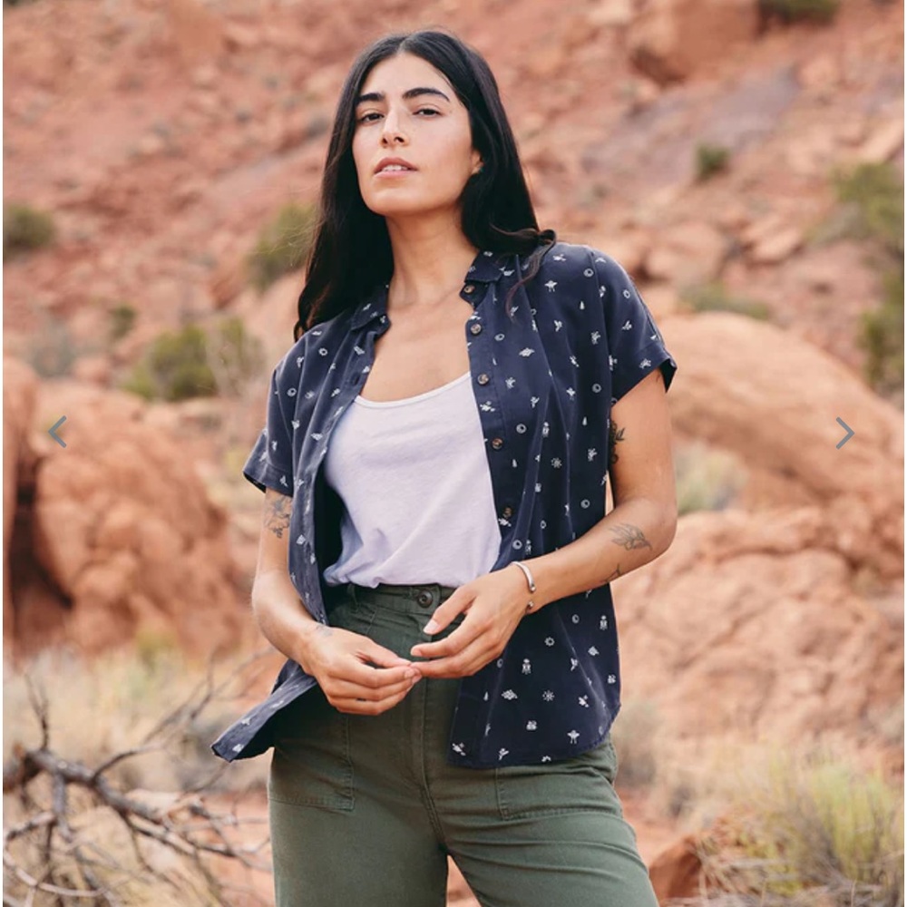 Dana Shirt in Black/White Mystic Print